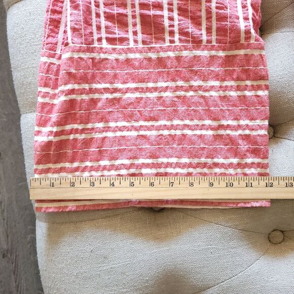 Anthropologie ett:twa Red Stripe Robin Romper Womens Size XSmall  Cropped Belt - Picture 14 of 14